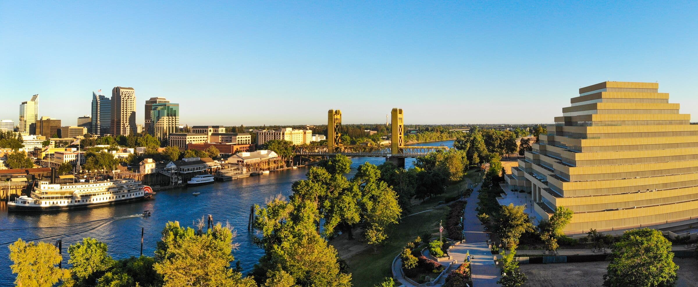 The Sacramento riverfront and skyline